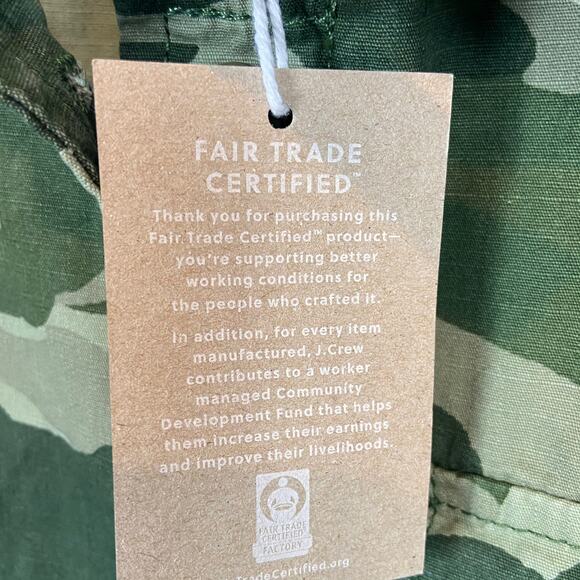 J. Crew Camouflage Garment Dyed Lightweight Shacket In Green Size Small - Picture 10 of 14